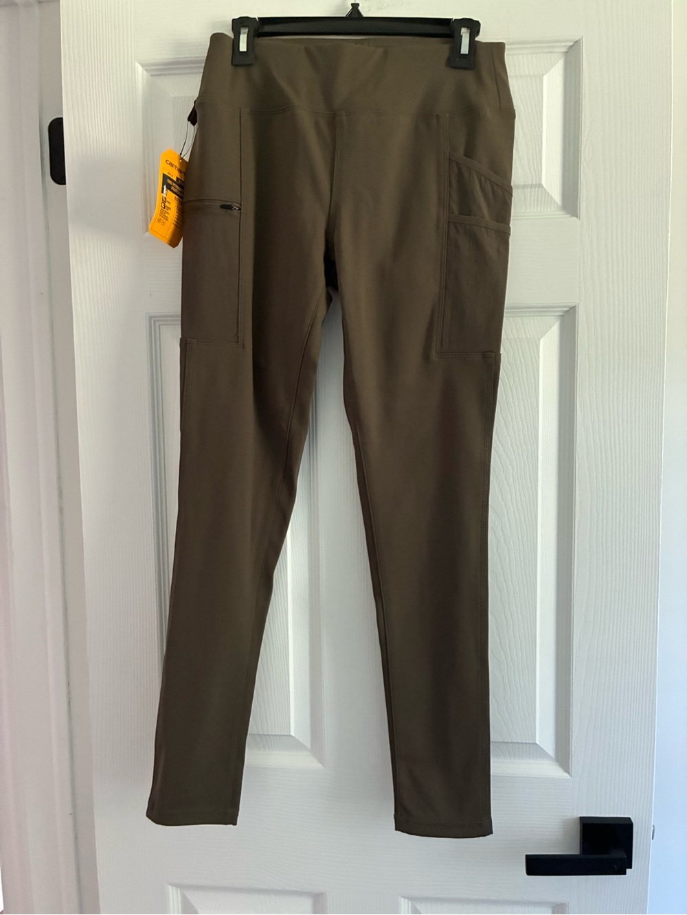 New Carhartt Womens Force Fitted Size Small Regular Utility Leggings Olive Green